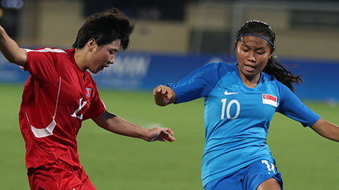 'Vùi dập' ĐT nữ Singapore, ĐT nữ Triều Tiên giành vé đầu tiên vào tứ kết ASIAD 2023